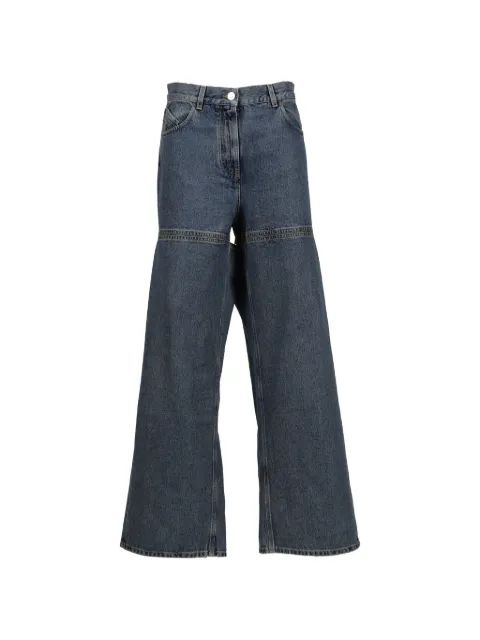 The Attico cut-out wide-leg jeans Blue 251WCP00277BLUE