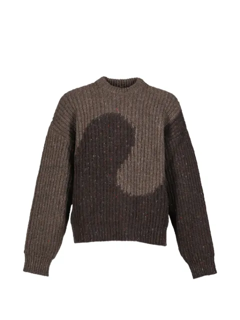 ERL Swirl rib-knit sweater Brown ERL11N004BRW