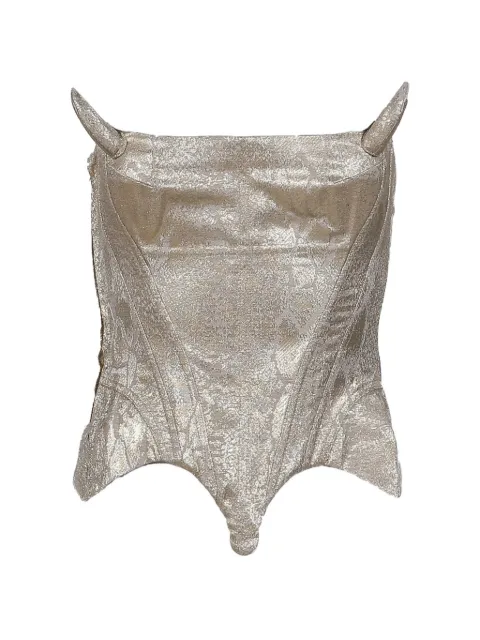 NΦ DRESS Devil Horn brocade corset Gold NO10G