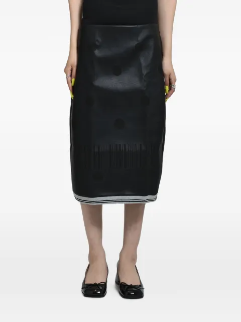 Urte Kat I Love You graphic-print midi skirt Black UK00SS25ILYLMS