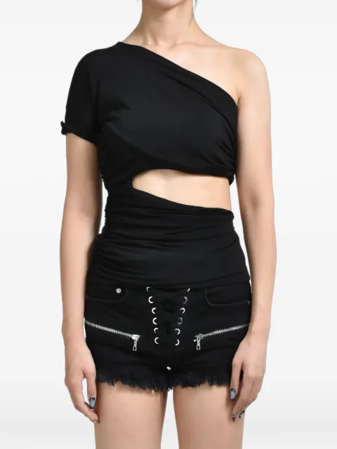 B1ARCHIVE one-shoulder wrap T-shirt Black BSS259043