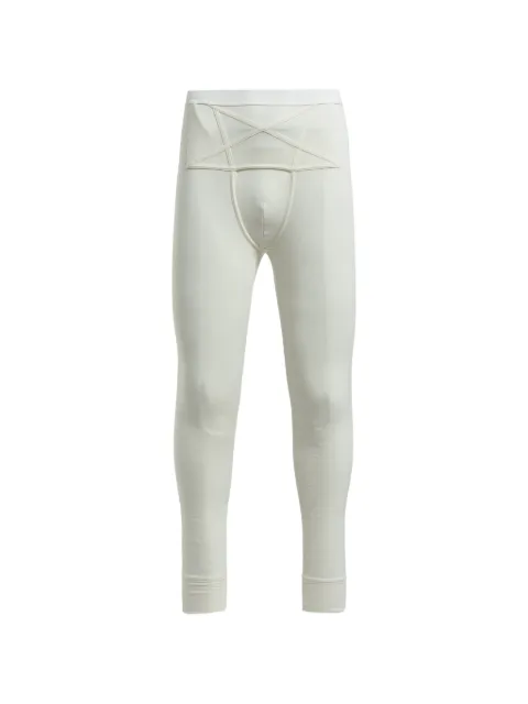 Rick Owens pentagram-detail thermal leggings Neutrals RR02E1304JPTET