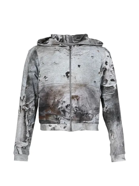 LA MASKARADE trompe-l'oeil-print hoodie Grey LAWWHWHT
