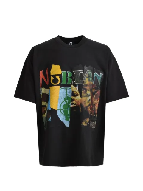 NUBIAN graphic-print washed T-shirt Black NBRAPTBLK
