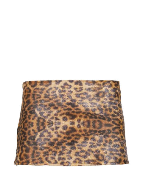 LA MASKARADE Lolita leopard-print mini skirt Brown LALSLEO