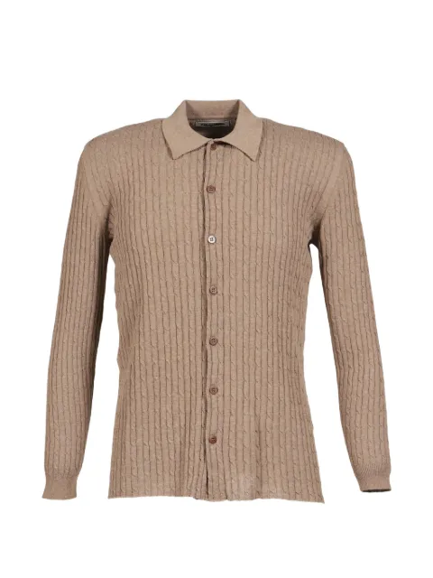 Magliano Capricorn cable-knit shirt Neutrals MGSS26SR01180