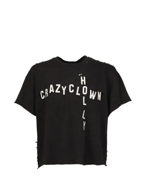 Crazy Clown L.A. distressed graphic-print T-shirt Black 260U11BLK