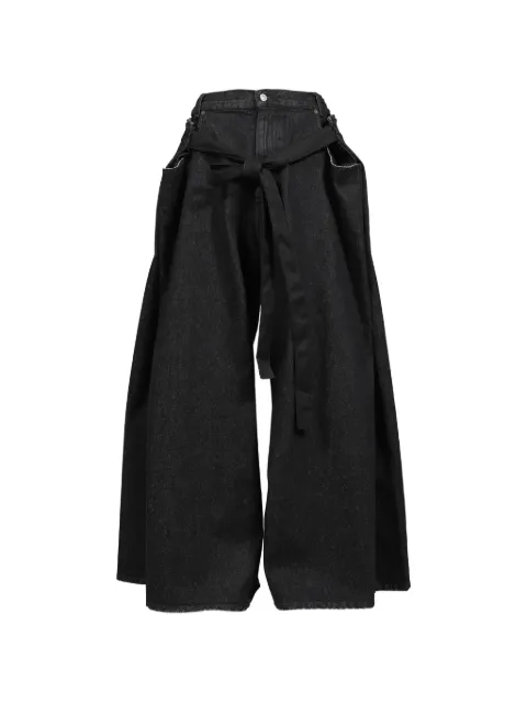 LỰU ĐẠN Tie Maxi jeans Black MP120DWD911STRONGRINSEDBLK