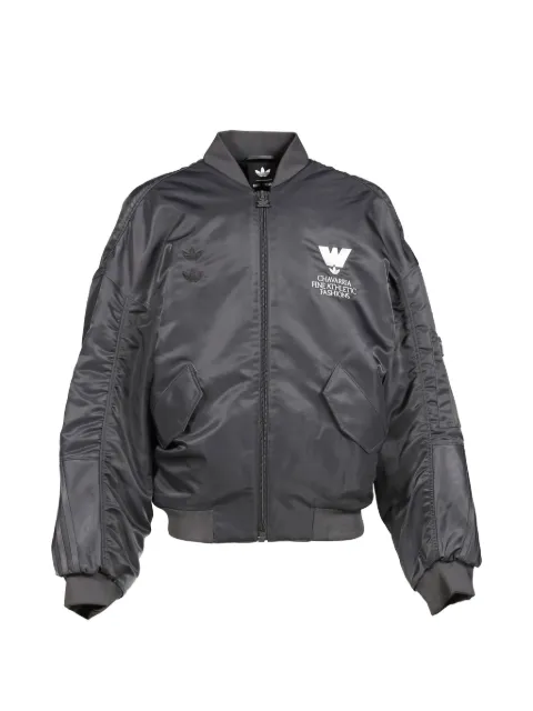 adidas x Willy Chavarria logo-patch bomber jacket Grey KV2248