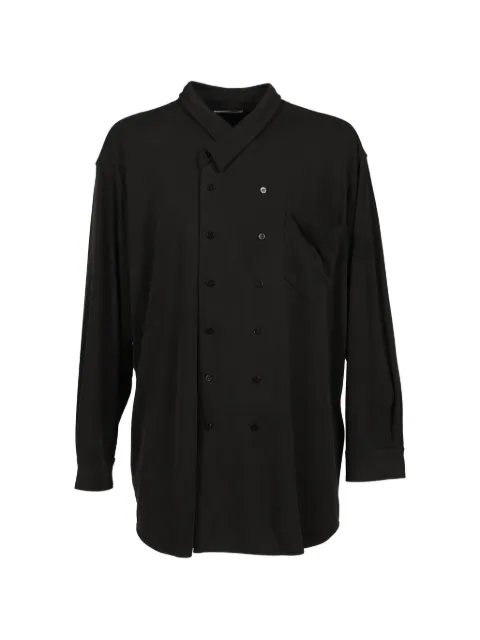 Magliano Liquid double-breasted shirt Black MGSS26SR01184