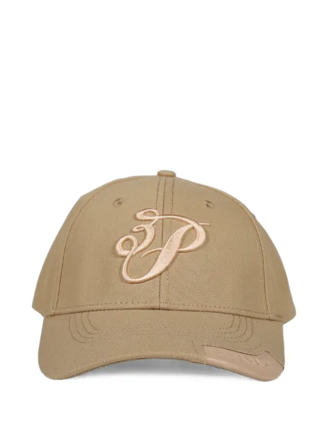3.PARADIS 3P Cursive logo-embroidered cap Neutrals A003SS2663TWILL