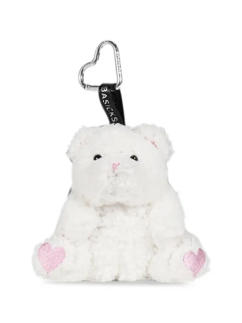 BASICKS A Kuma logo-print keyring White S1108WT