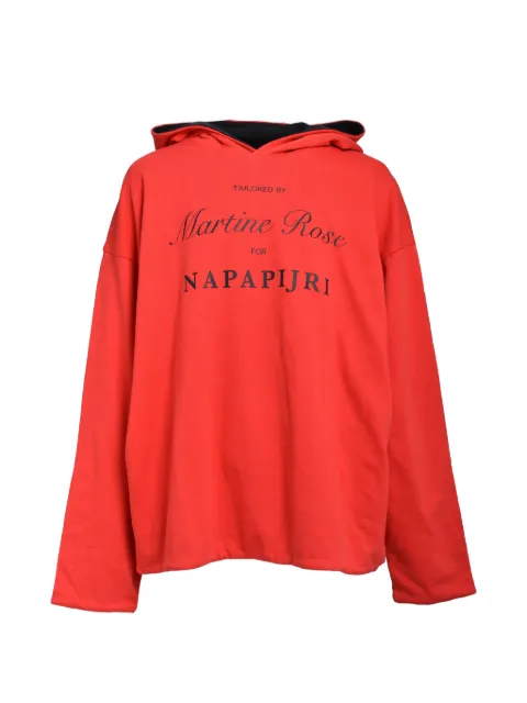 Napa By Martine Rose reversible logo-print hoodie Red NP0A4H8MRB1S