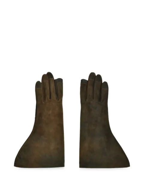 Rick Owens Gleam lambskin gloves Brown RR02E1452LBU106
