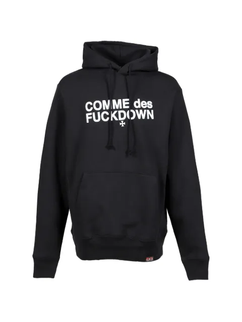 Ssur x Alice Hollywood slogan-print hoodie Black 2503AL0301