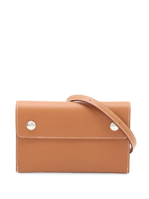 Hermès Pre-Owned 2024 Epsom Hermesnap Wallet On Strap crossbody bag Gold AL44Y1ULZ7ANPXKY