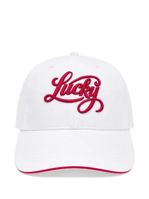 Melt embroidered cotton baseball cap White MSCAP5427