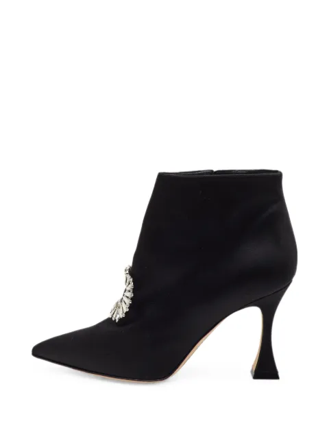 Manolo Blahnik Cantita crystal-embellished ankle boots Black 1409457
