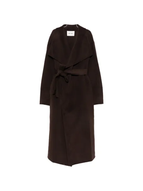 Soft Goat belted shawl-collar coat Brown FW25SFW102612046