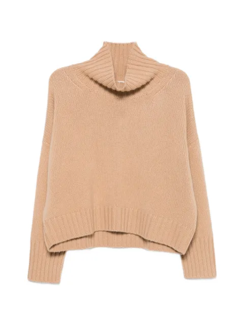 Soft Goat roll-neck ribbed-trim sweater Neutrals FW25SF21049