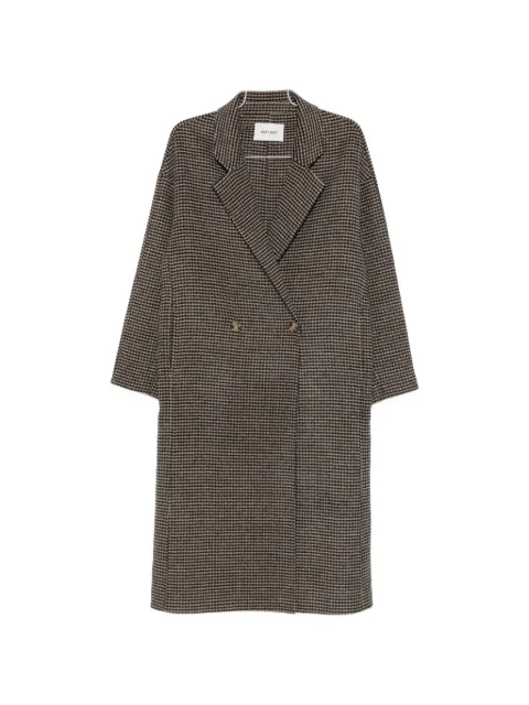 Soft Goat houndstooth double-breasted coat Brown 2485912110