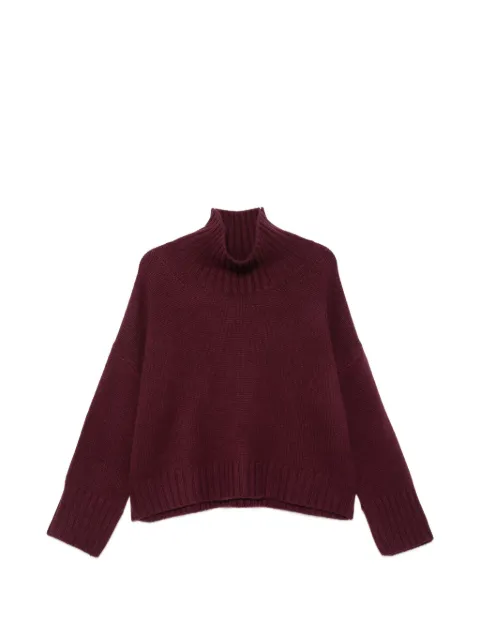 Soft Goat ribbed-knit roll-neck sweater Purple FW25SF21049