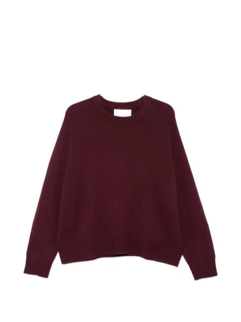 Soft Goat raglan-sleeve ribbed-trim sweater Purple FW25SF20055