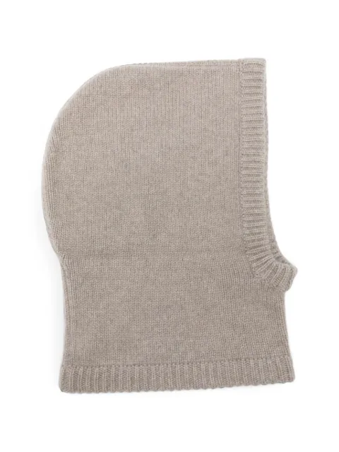 Soft Goat ribbed-trim balaclava Neutrals FW25SF23118