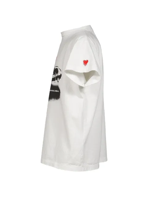 Emotionally Unavailable graphic-print logo-patch T-shirt White EUMK80000C32