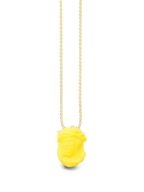 JUN/NAKAYAMA sculptural pendant ball-chain necklace Yellow JNNECKLACEYEL