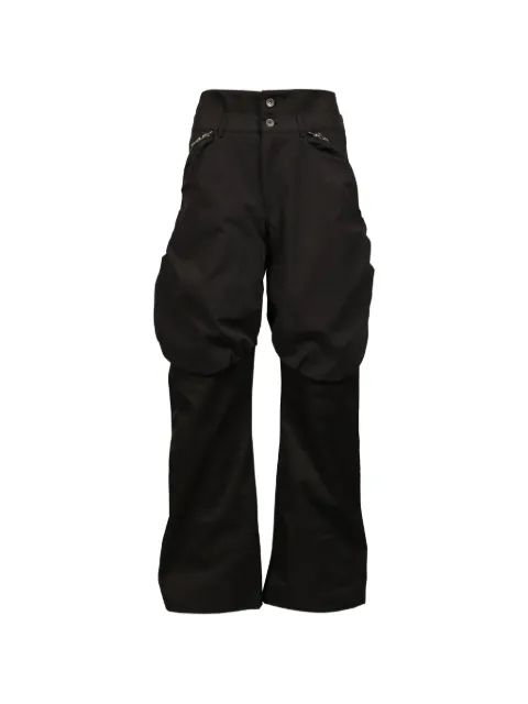 FFFPOSTALSERVICE Bolsu double-layered flared trousers Black FFFPSSS2626
