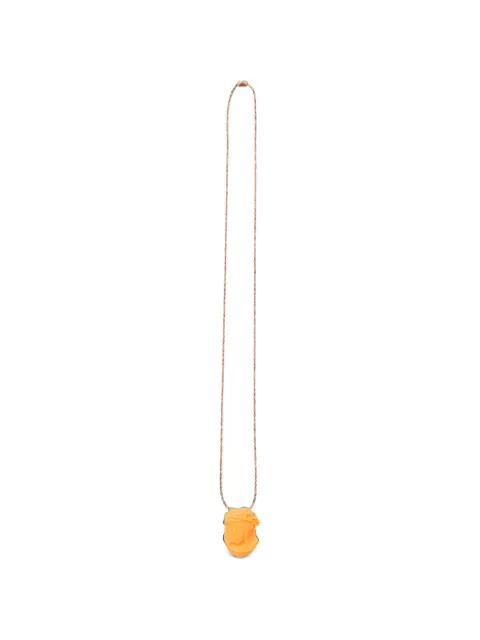 JUN/NAKAYAMA sculpted-pendant ball-chain necklace Orange JNNECKLACEORG