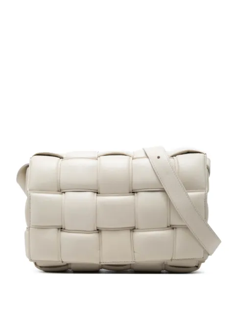 Bottega Veneta Pre-Owned 2012-2026 Nappa Intrecciato Padded Cassette crossbody bag White UVWFUXE8JDYJPHSU