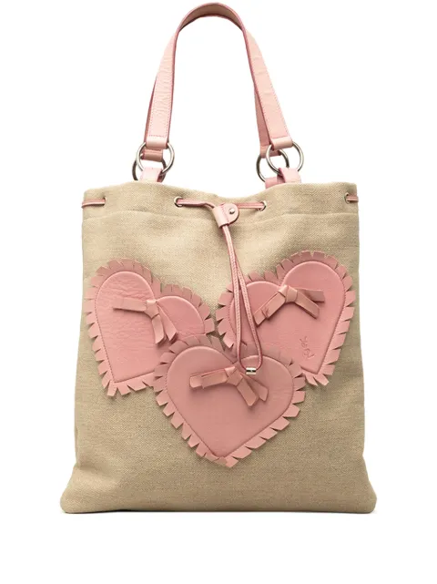 Saint Laurent Pre-Owned 2000-2012 Canvas Heart Kahala tote bag Neutrals LYSA2VC55VLTQZKB