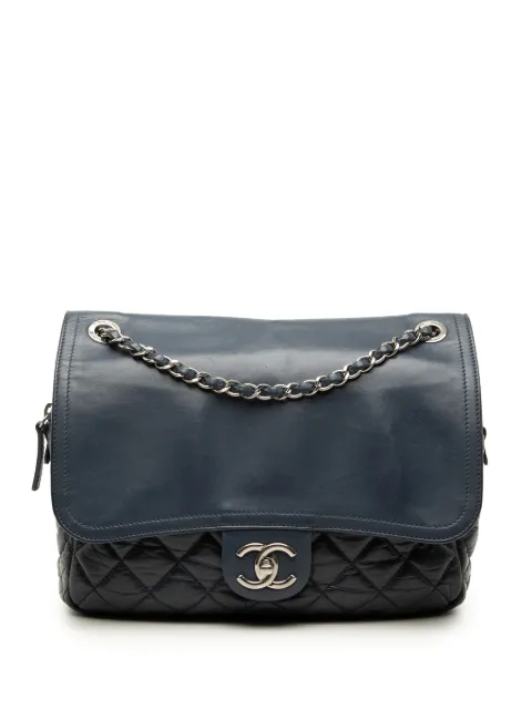 CHANEL Pre-Owned 2011 Quilted Calfskin Easy Zip Flap shoulder bag Blue F447C5AZ2GJL6G9X