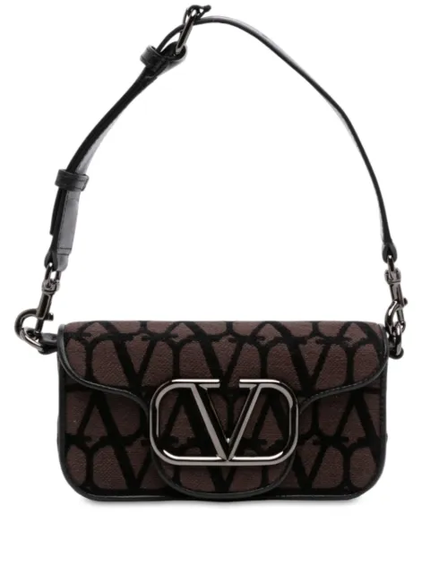Valentino Garavani Pre-Owned 2021-2026 Small Toile Iconographe VLogo Loco satchel Brown P9RAE490FBRA512T