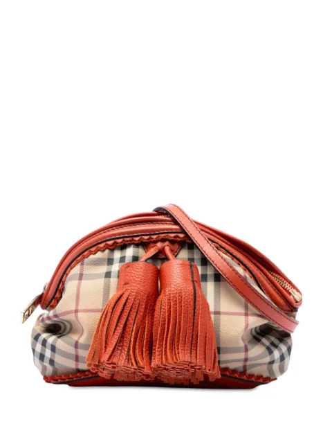 Burberry Pre-Owned 2000-2017 Prorsum Haymarket Check Coated Canvas Brogue Tassel crossbody bag Neutrals V0FF27MSZW5BJ5PM