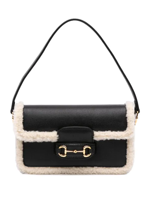Gucci Pre-Owned 2000-2015 Mini Shearling Calfskin 1955 Horsebit handbag Black 60KPQY5VVML9QWP3