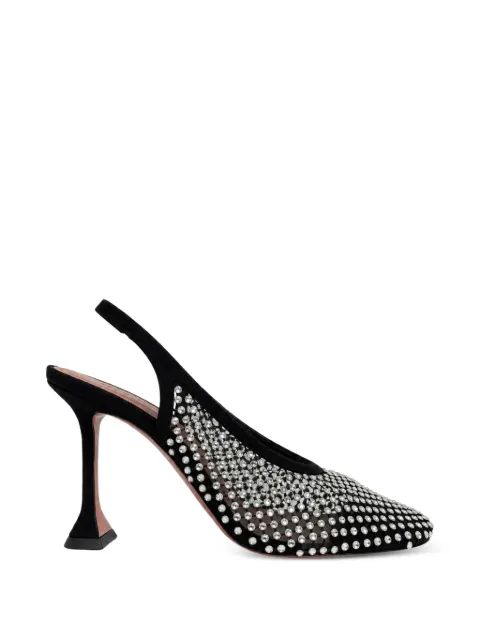 Amina Muaddi Dolly crystal-embellished slingback pumps Black DOLLYCRYSTAL95BLACK