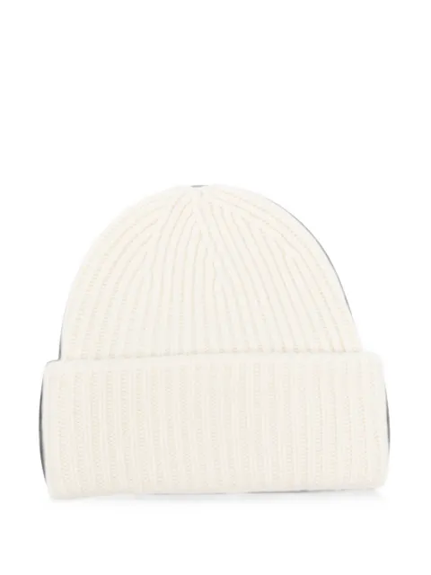 Soft Goat ribbed-knit beanie hat Neutrals FW2524648