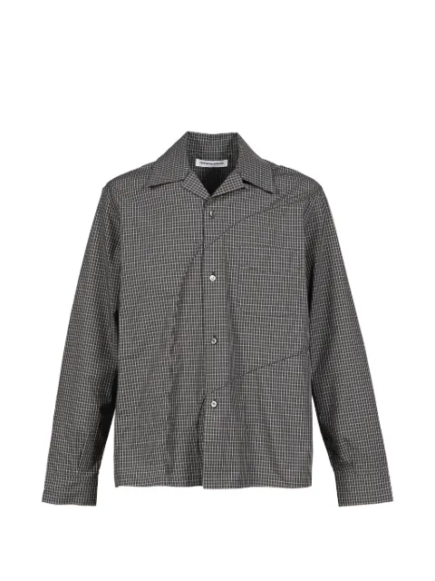 FFFPOSTALSERVICE Diffraction piping-detail shirt Grey FFFPSFW2632