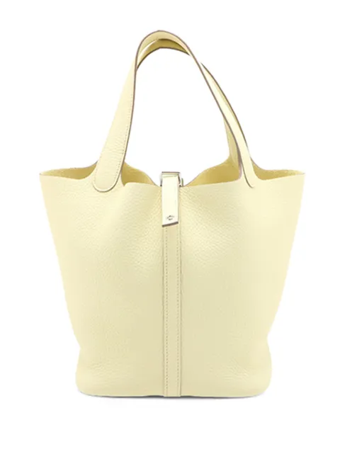 Hermès Pre-Owned 2025 Clemence Picotin Lock 22 handbag Yellow DL7JJSF7HVHDXUHQ