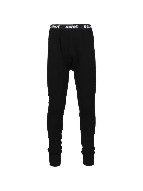 SAINT MXXXXXX logo-waistband thermal leggings Black SMMK80000072