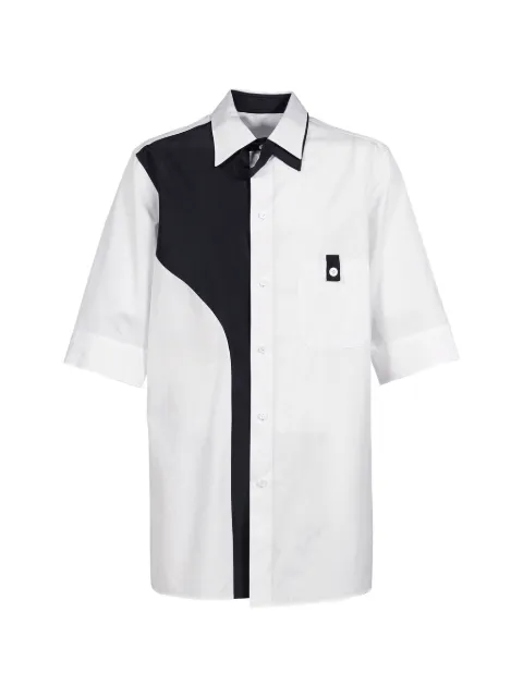 Yohji Yamamoto two-tone short-sleeved shirt White HKB860541S26