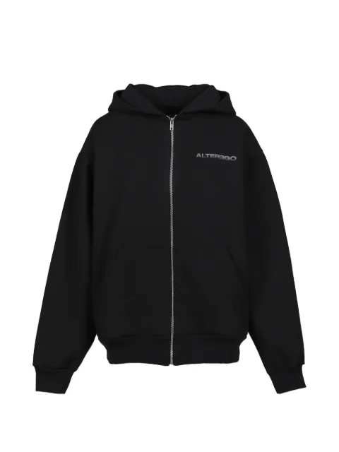 Alter Ego logo-print zip-up hoodie Black ALBUMHDBLK