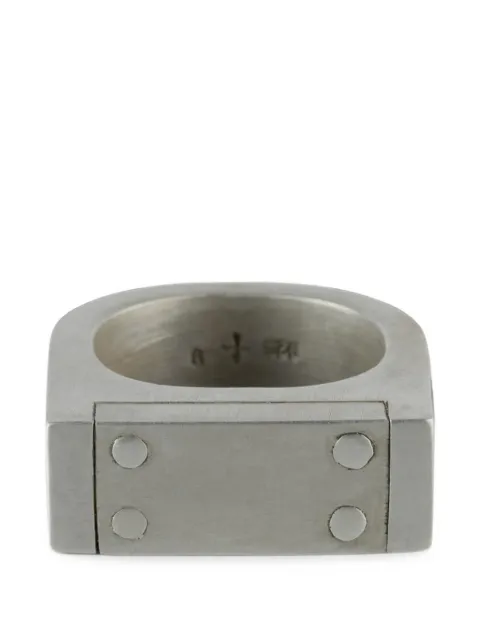 Parts of Four Plate Single chunky-band ring Silver 7141DASIL