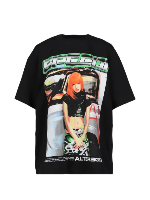Alter Ego x Lisa Speedi graphic-print T-shirt Black SPEEDITBLK