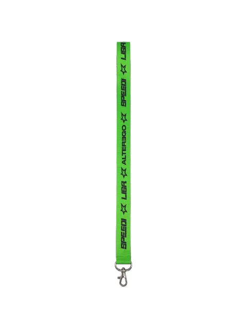 Alter Ego x Lisa Speedi logo-print lanyard Green LANYARD4SPEEDI