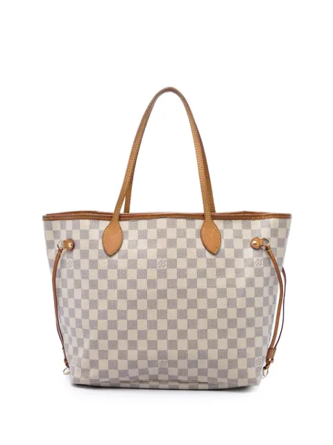 Louis Vuitton Pre-Owned 2010 Damier Azur Neverfull MM tote bag White FO4BJK8LTGHDCTC6