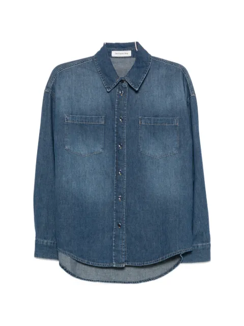 The Frankie Shop Deira patch-pocket denim shirt Blue CHFS227673360102